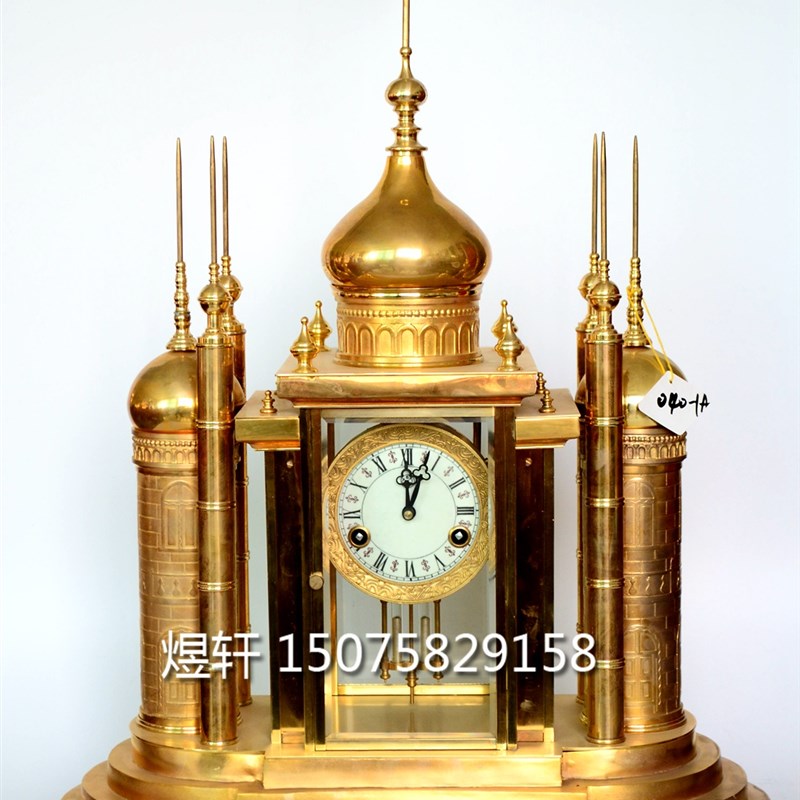 钟表欧式镀金四明钟教堂老式E上弦报时彷古董钟壁炉钟