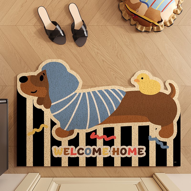 丝圈入户门地垫加厚m卡通自由裁剪门外蹭土门垫2024新款进门口地