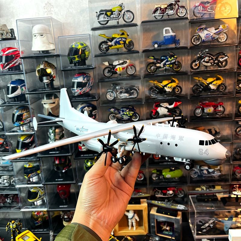 1:100合金飞机运八反潜机中z国海军电子战成品金属模型配合金支架