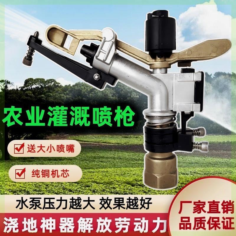 德国进口浇地喷枪农用摇s臂喷头自动旋转园林喷灌设备农业果园远