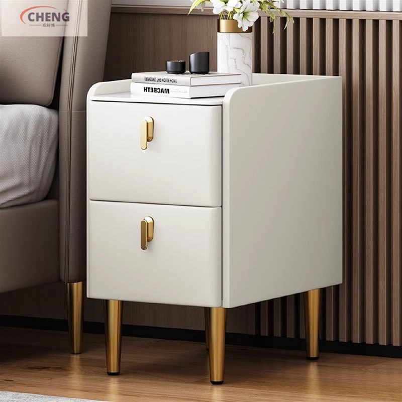 边柜超窄收纳柜小户型实木床头柜轻C奢床多层25cm储物柜北欧风整