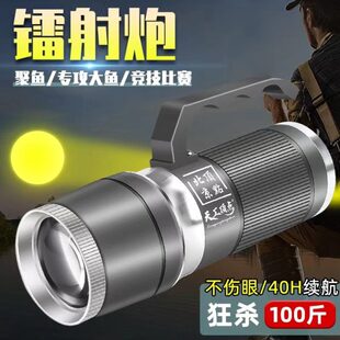 野钓灯激光镭射超亮钓灯专用钓鱼灯装备夜钓顶点夜钓灯蓝光灯炮台