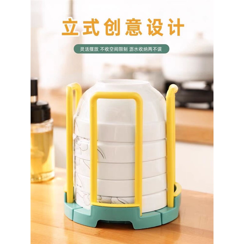 家用可伸缩碗架厨房碗柜碗盘子碗盆沥水J架桌面碟子饭碗收纳置物