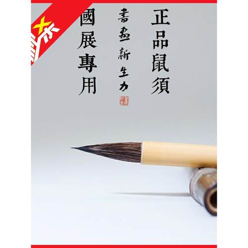 书画新生力参国展上等兰亭正宗鼠须兼毫套装优质欧楷行草专用毛笔