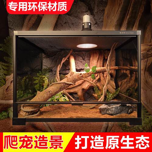 C60X45爬宠造景攀爬躲避生态饲养箱爬缸背景板蜥蜴守宫沙漠雨林缸