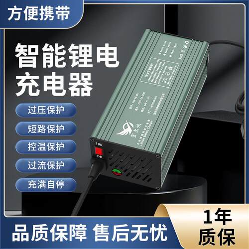 充满自停8A10A15A20A锂电池充电器48v60v72伏三元锂磷酸铁锂快充