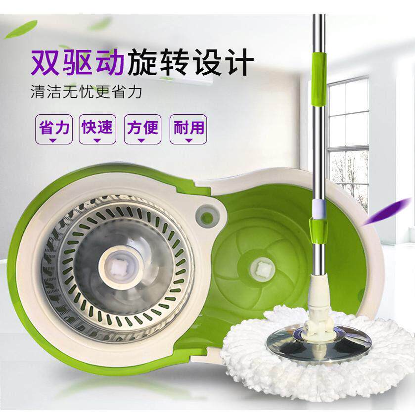 新款优洋旋转拖把桶家用木地板自动手压好神拖双驱动拖把桶不锈钢