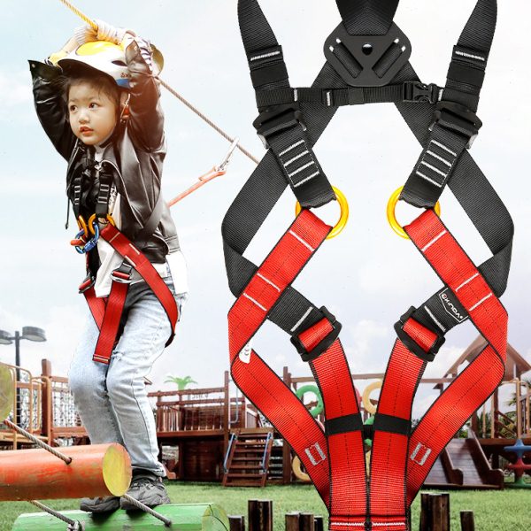 欣达儿童攀岩安全带户外高空安全绳全身保险带安全防护保护带腰带
