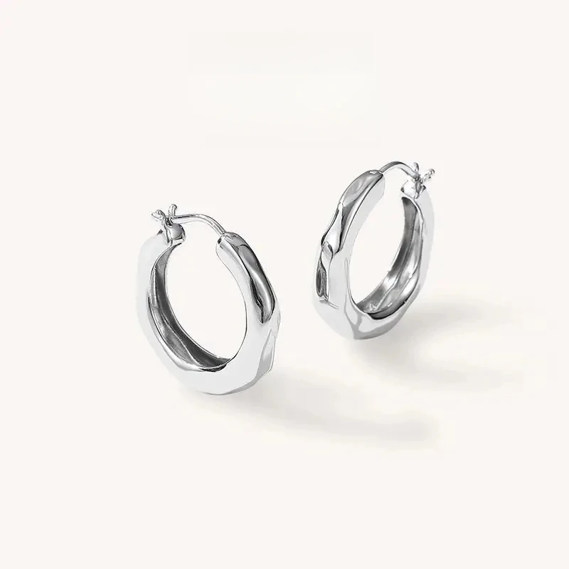 【下单立减30】自由搭配潺流耳圈素圈hoop耳环简约高级时尚耳饰