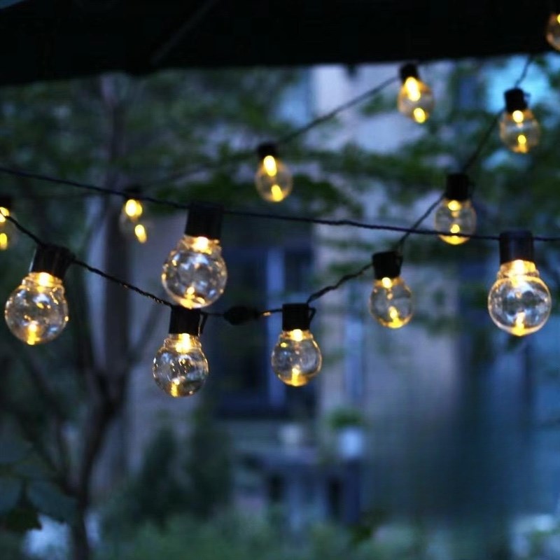 USB幻彩球泡灯串户外APPw声控露营灯氛围大圆球灯天幕帐篷装饰灯