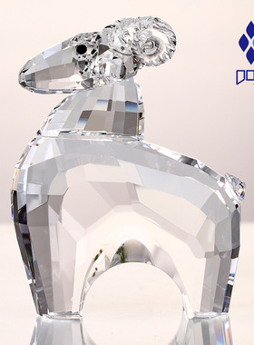 水晶摆件羊十二生肖卡通动物高档生日礼物创N意现代简约轻奢装饰