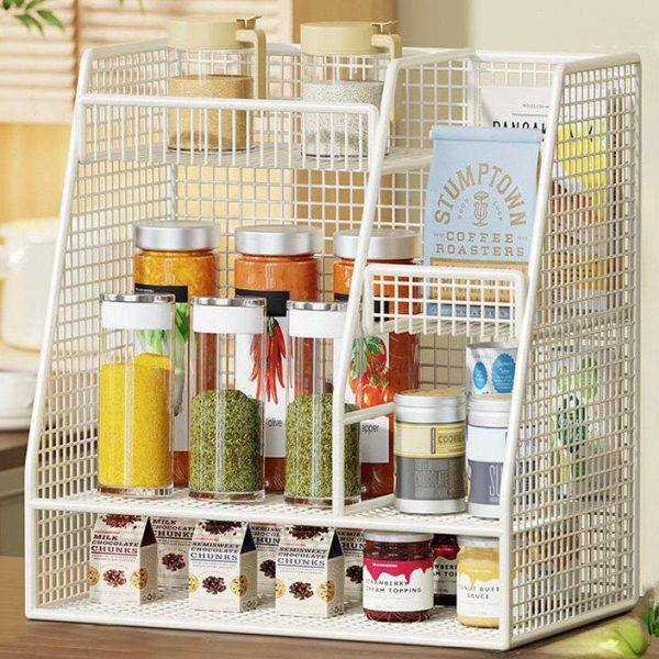 厨房台面碗碟收纳架多层佐料调味瓶罐置物架橱柜内杂物分格储物架,厨房/烹饪用具,水槽置物架,淘宝优惠券,粉丝福利购,淘宝优惠卷