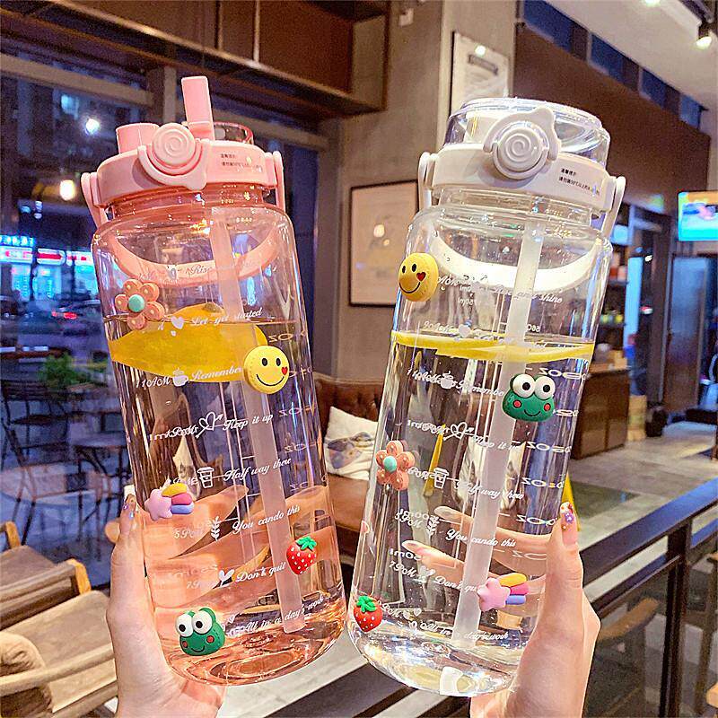 女生夏日水杯韩版2000ml大随手杯