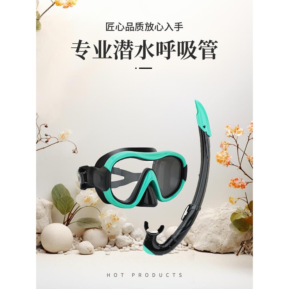 专业潜水面镜深潜安装浮潜三宝男女防雾水肺冲浪游泳配件呼吸管套