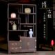 鸡翅木博古架实木中式 多宝阁红木茶叶柜古董置物架玄关隔断茶叶架