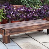 实木移动防腐木踏步台阶凳子碳化木庭院木头户外室外家用木质脚踏