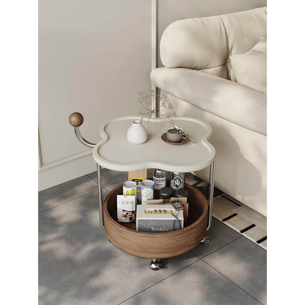 中世纪风格实木沙发边桌可移动手推车轻豪华高端客厅家庭咖啡桌储,住宅家具,移动边几/推车,淘宝优惠券,粉丝福利购,淘宝优惠卷