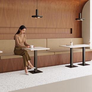 商用家用餐厅卡座软包坐垫靠背一体轻奢高级感奶茶店雅座垫子定制