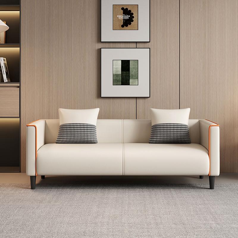 威品斯轻奢简约现代卧室公寓出租房棋牌室休息区接待科技布皮沙发