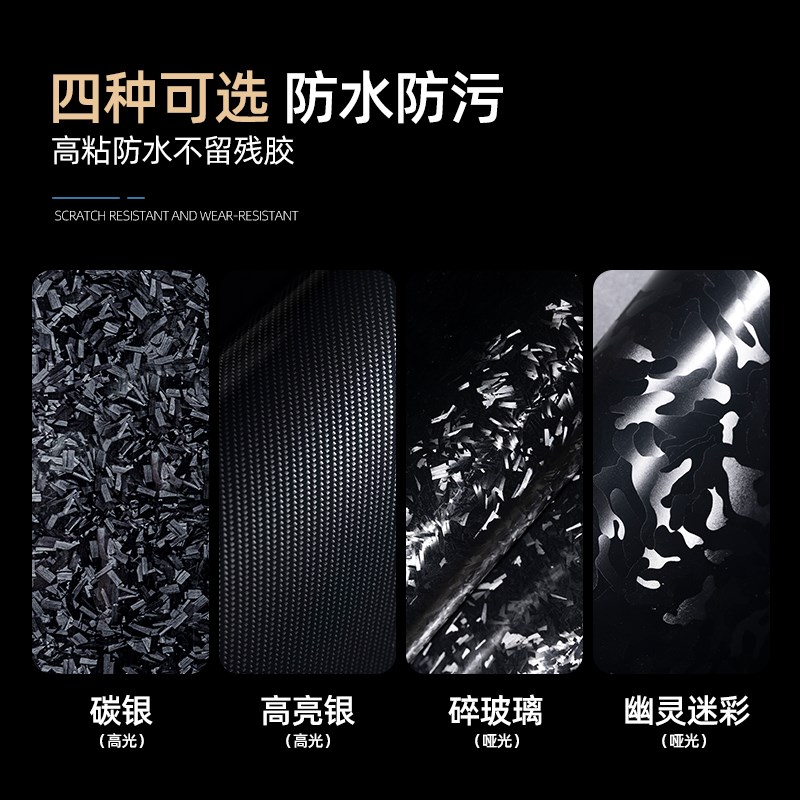 适用于25款张雪机车500RR定风翼改装配件碳纤维防水装饰保护贴纸