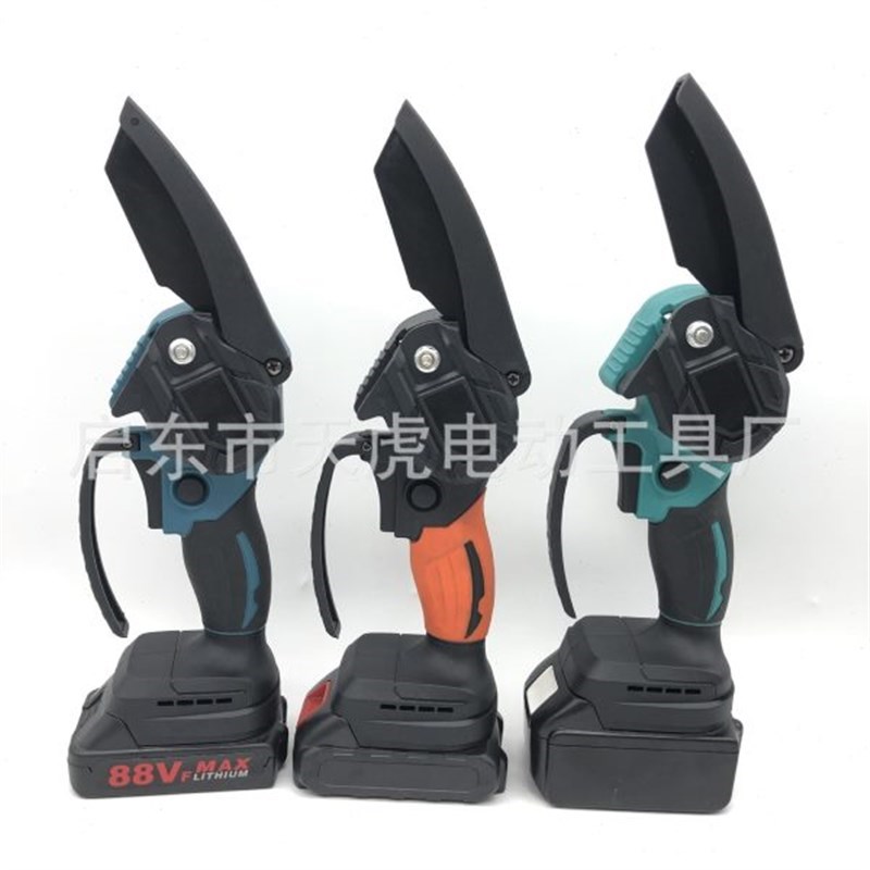 4寸充电伐木锯6寸电链锯锂电锯链条锯无线电动V锯修枝锯手持据