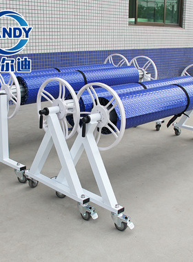 厂家批发泳池盖布白色转盘卷膜器盖膜收卷器快速收放cover reel