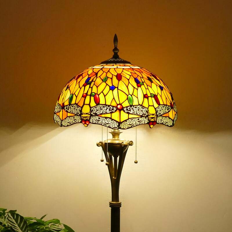 北欧田园蜻蜓非智能 创意客厅书房卧室床头灯酒店沙发转角落地灯