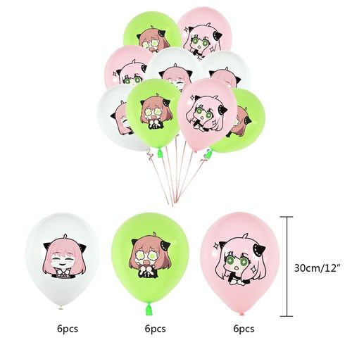 间谍过家家阿尼亚主题卡通生日拉旗气球蛋糕大小插排派对用品横幅