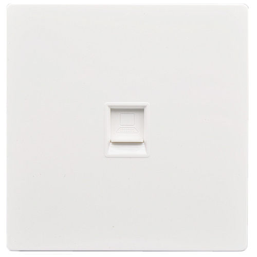 单口七类网络面板86型CAT7万兆网线电脑插口RJ45网插屏蔽模块插座