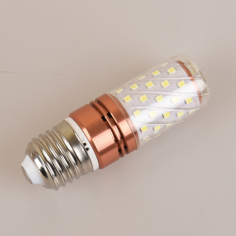 三色变光E27螺口led灯泡节能灯12W家用照明e14超亮水晶灯光源