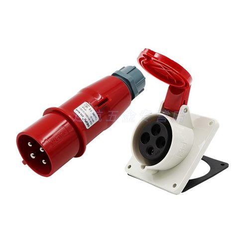 套装WEIPU威浦工业插头插座16A32A3-4-5芯TYP航空连接器明暗装