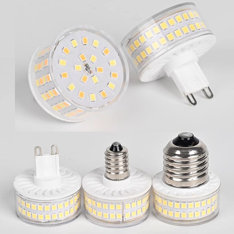 LED玉米圆形灯泡短款大功率9瓦G9插脚蘑菇节能光源螺口E14E27双色