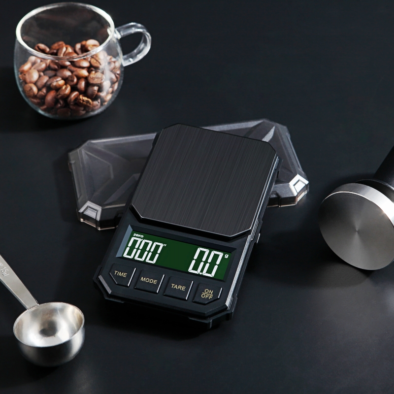 精准便携手冲咖啡电子秤咖啡专用计时称小型家用意式咖啡豆称重器