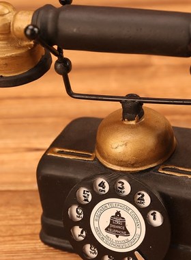 覆古怀旧老式电话机座机模型彷古小摆件电视柜家居装饰品拍照道具