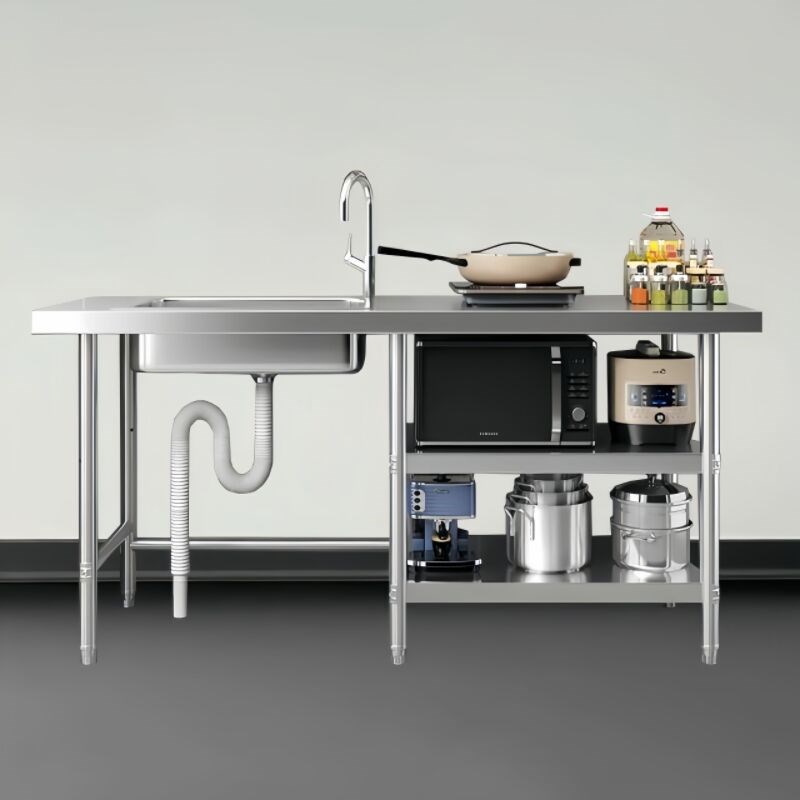 不锈钢水槽灶台架厨房案板置物架洗菜碗水池收纳整理储物煤气灶架