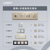 企一照明86型开关插座珠光v砂金面板墙壁五孔插座带开关功能件模