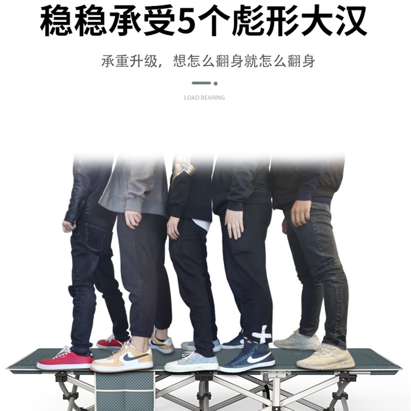 折叠床单人床午睡家用简易午休床办公室躺椅陪护便携多功能行军床