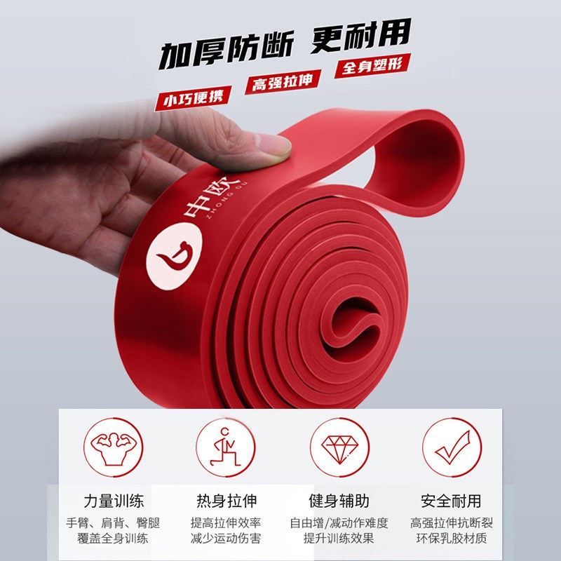 中欧阻力带健身力量训练弹力带拉力绳练胸背部引体向上辅助助力带