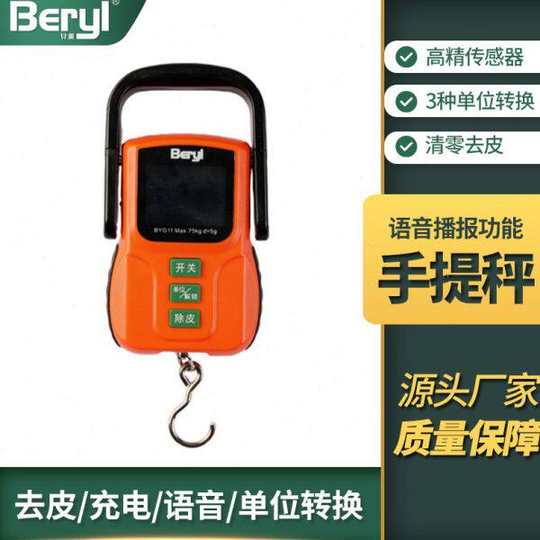 语音手提秤电子便捷式行李秤买菜家用多功能弹簧秤智能手提称