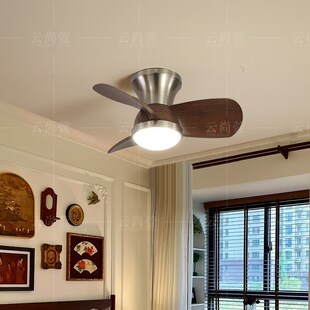 中古风扇灯餐厅卧室n吸顶电扇灯法式 复古宋代美学全光谱房间吊扇