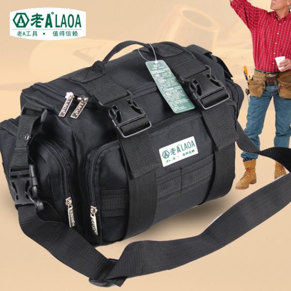 老A多功能维修双层加厚工具包/袋LA212817斜挎耐磨加厚五金电工包