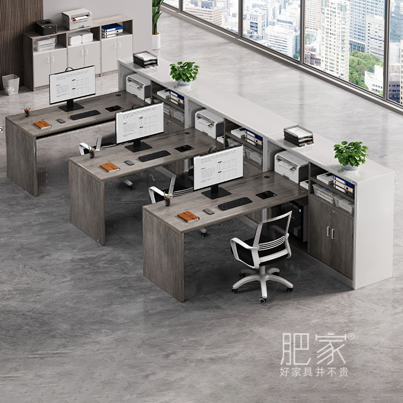 简约职员办公桌子办公室q组合员工位财务桌3人卡位家俱MS4044