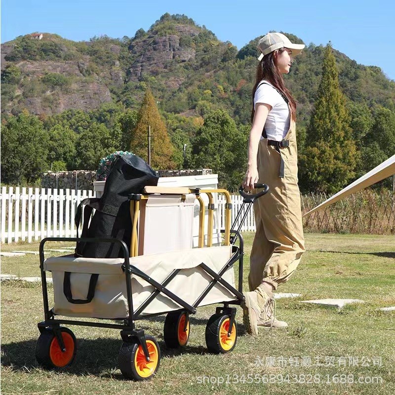 云厚露营车e营地车8寸户外野营推车营地车折叠便携野餐小推拉拖车