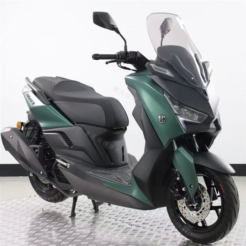 嘉爵高端踏板领辰007平板踏板机车150水冷摩旅代步通.勤车可上牌