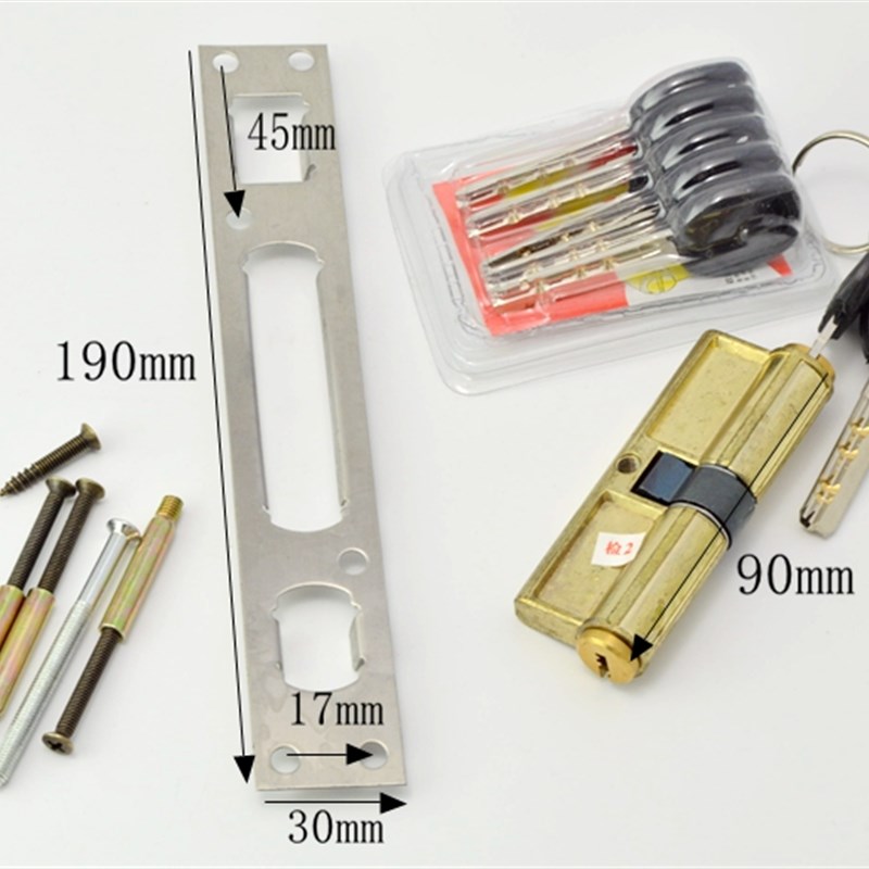 罗普斯金门锁老式门防盗门锁大把手F锁防青古铜欧式两舌锁大门锁