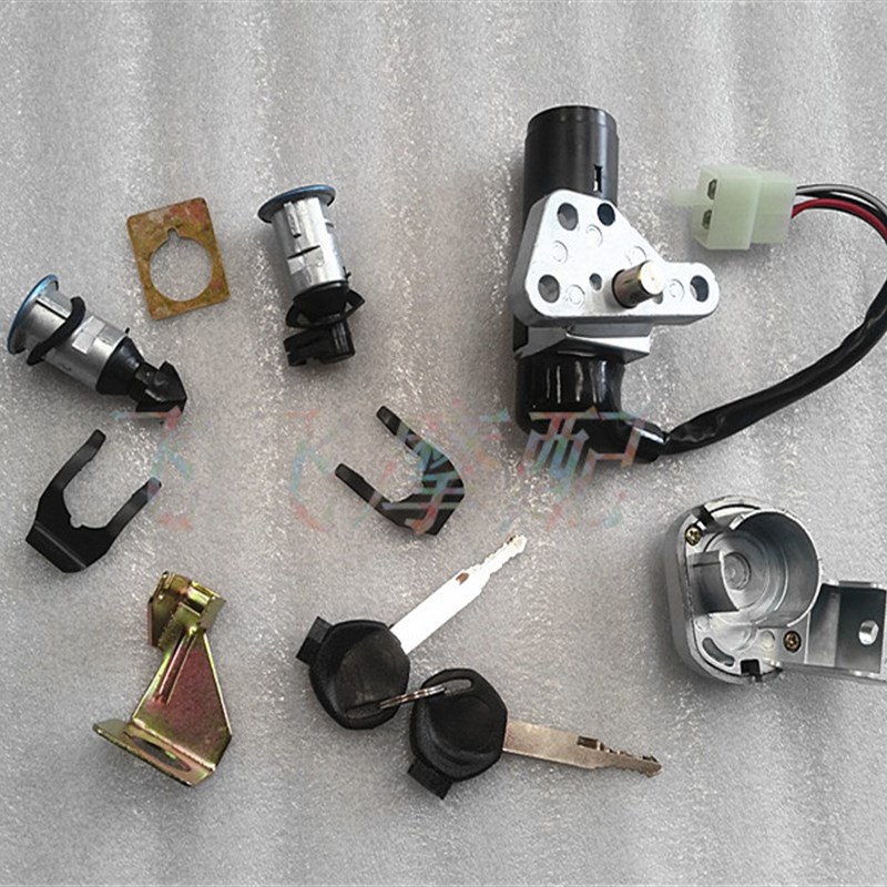 踏板车套锁电动车仿佳颖 追梦1A25 磁性四线电门锁 套锁全车锁