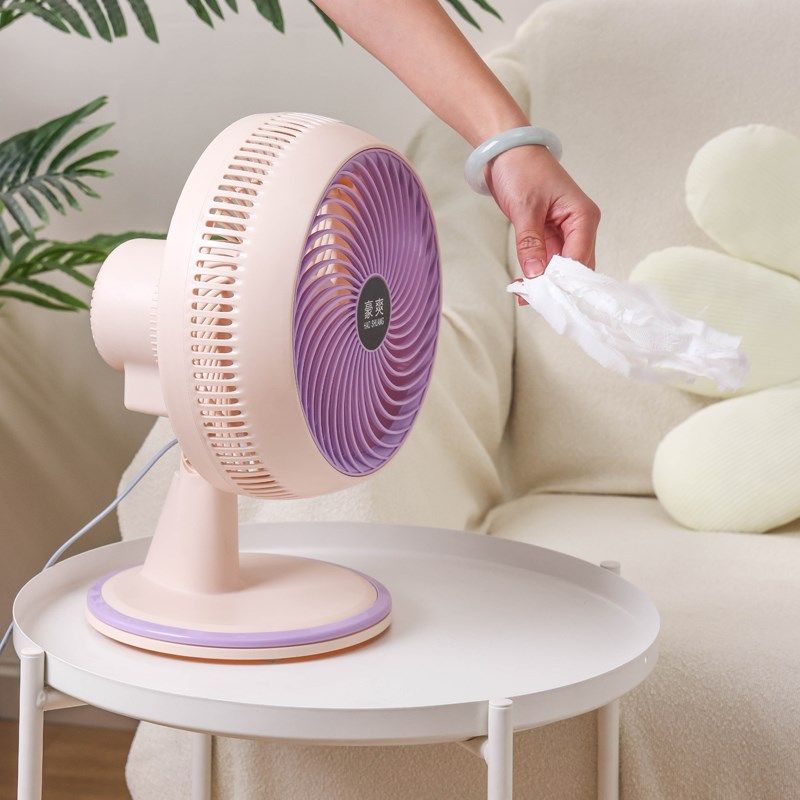 静音小风扇台式家用电风扇小型台扇办公室桌面摇头V学生宿舍循环