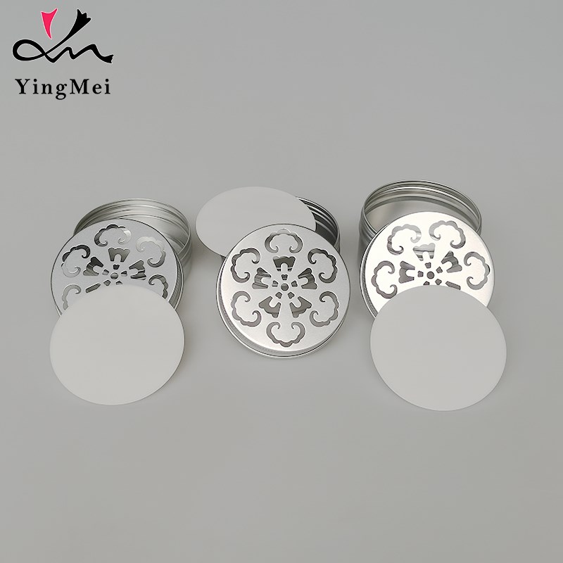 9个香薰清新剂车载香膏镂空铝盒香珠瓶驱I蚊凝胶分装盒60g金属空