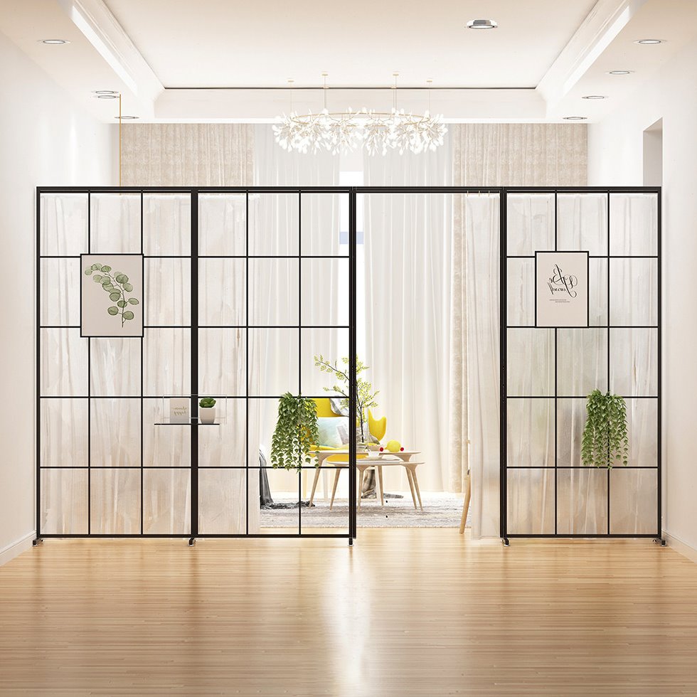 北欧loft入户玄关餐客厅办公室铁艺屏风隔断装饰网红家用房间分墙