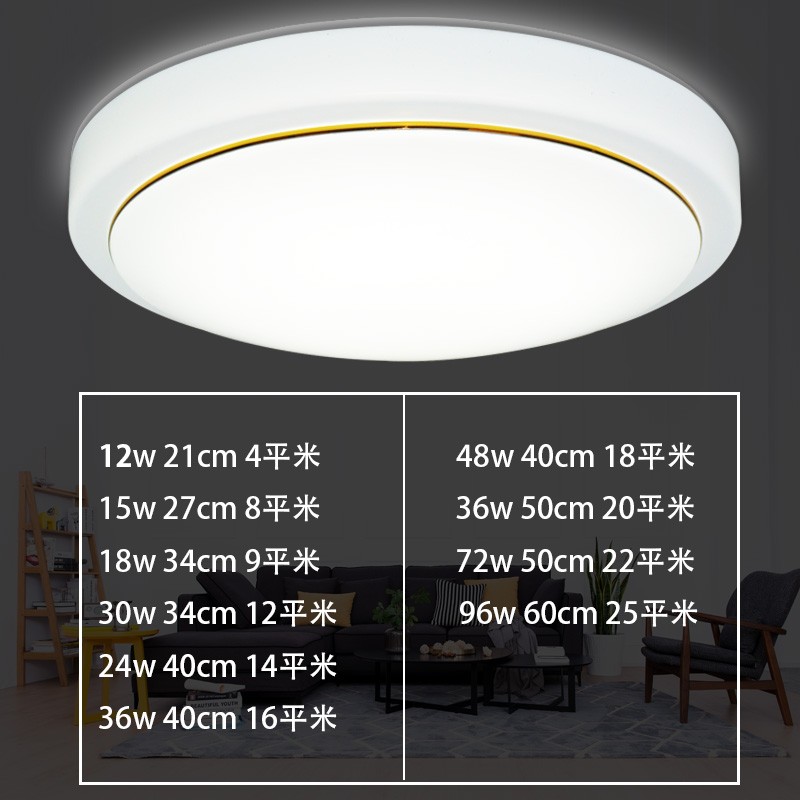 LED圆形吸顶灯卧室过道现代简约餐厅走廊客厅灯阳台厨卫灯具